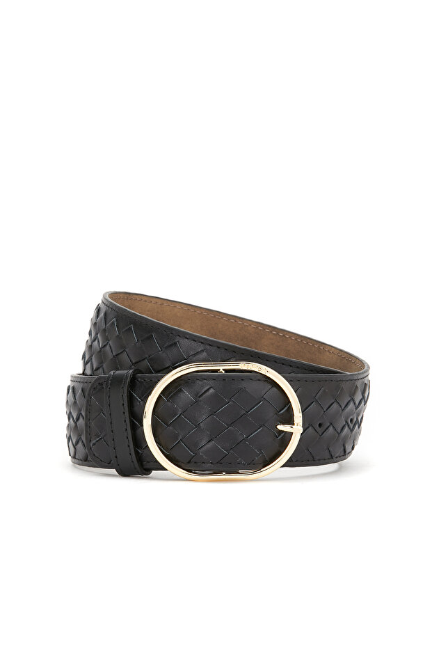 Siyah Kadın Deri Kemer - 1