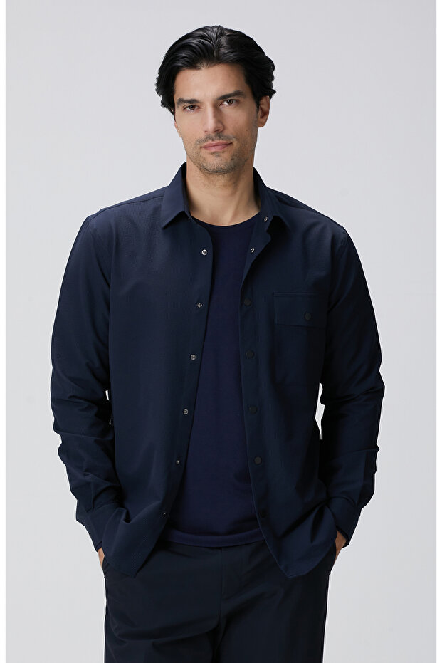 N-Tech Lacivert Gömlek - 2