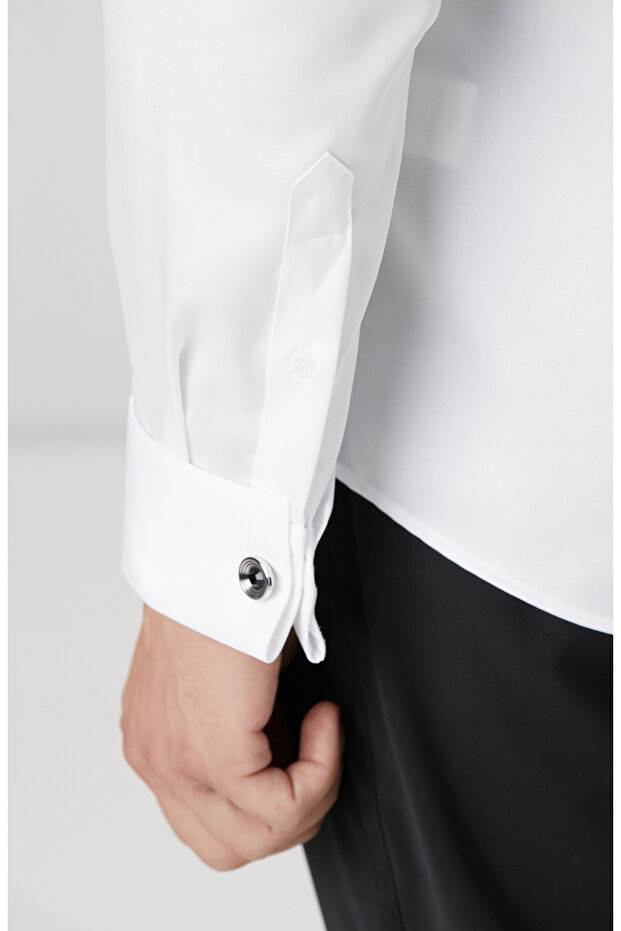 Beyaz Smokin Gömlek - 8