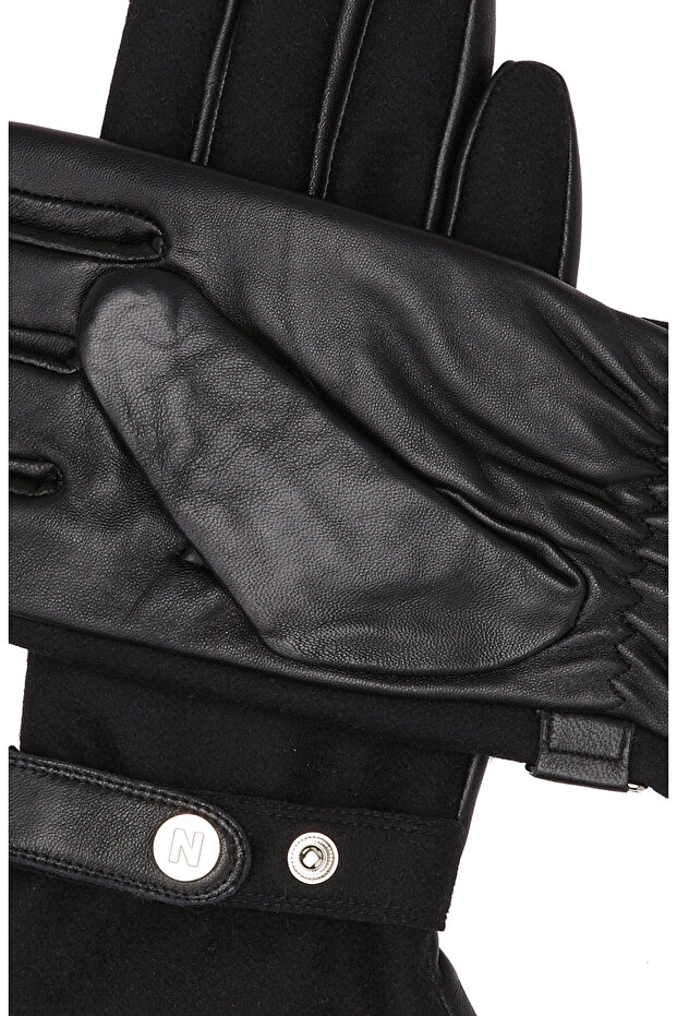 Siyah Erkek Deri Eldiven - 2