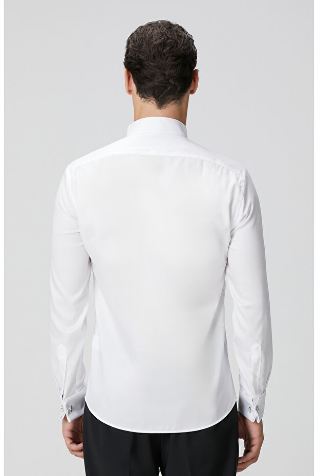 Beyaz Smokin Gömlek - 6