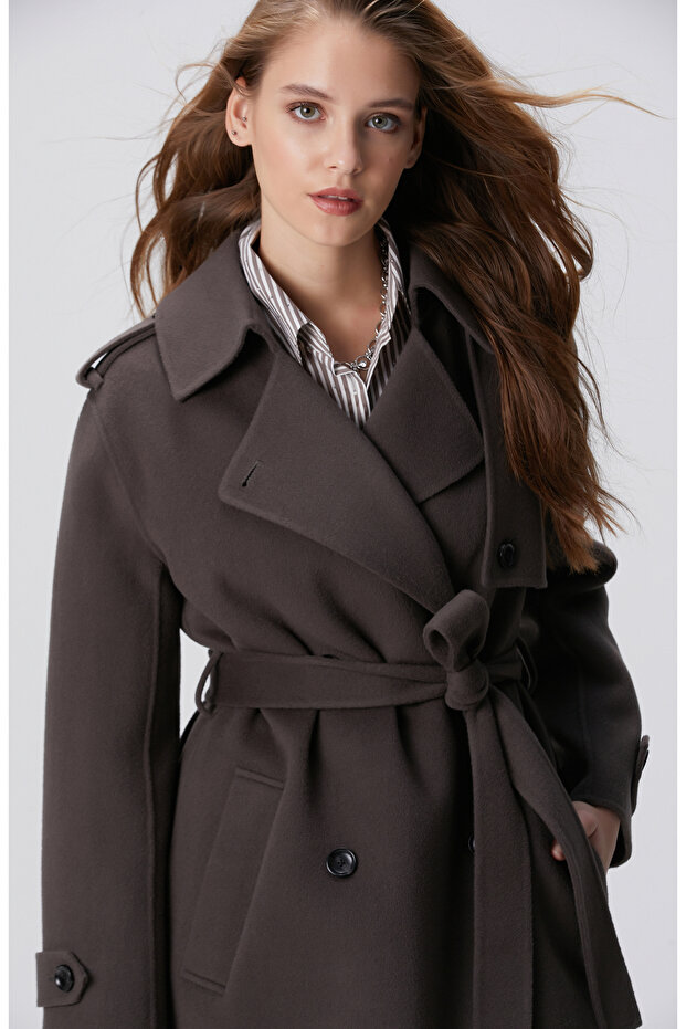 Limited Antrasit Yün Pardösü - 2