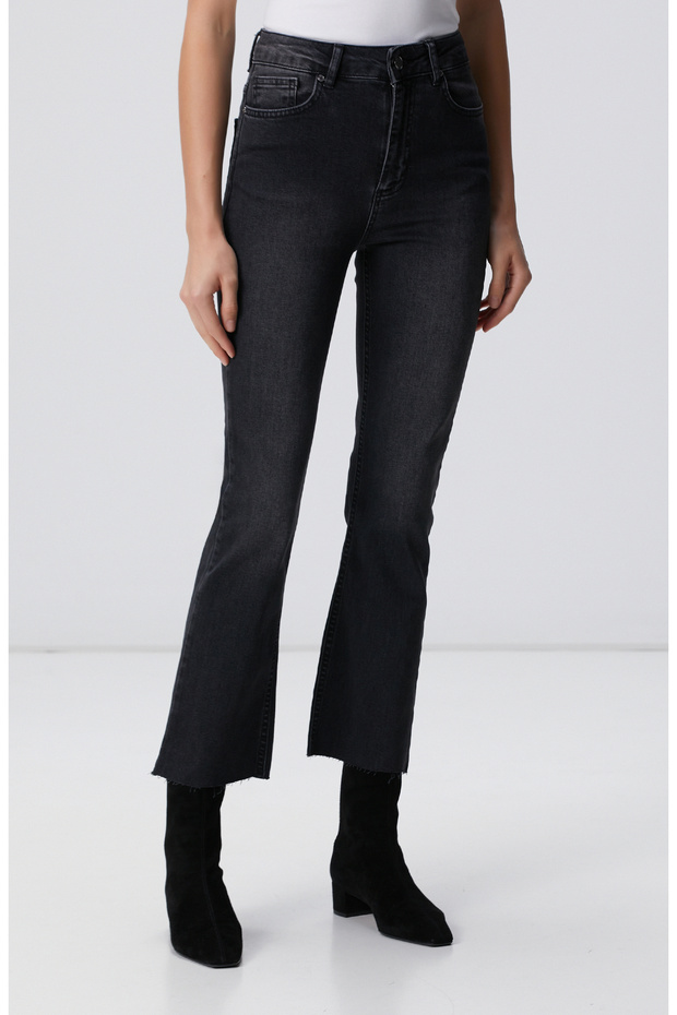 Antrasit Denim Pantolon - 4