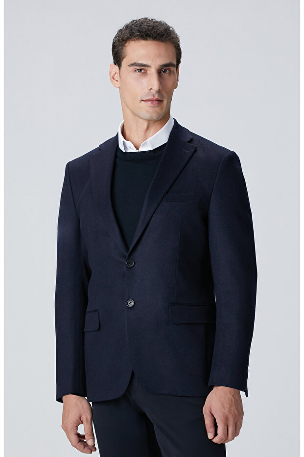 Limited Lacivert Kaşmir Ceket - 4