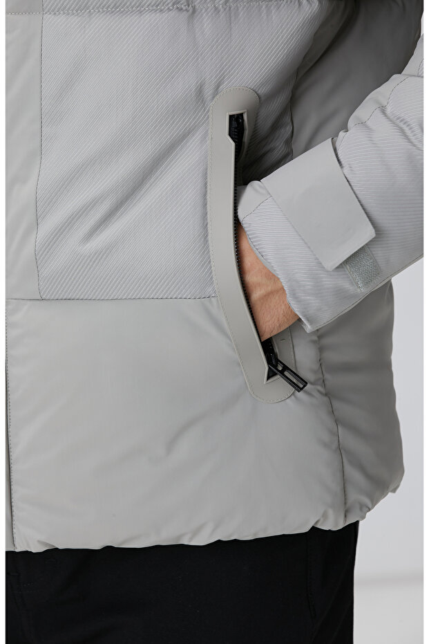 Taş N-Tech Dik Yaka Puffer Mont - 7