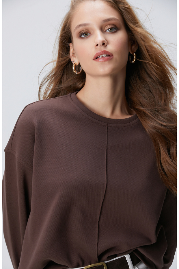 Kahverengi Sweatshirt - 2