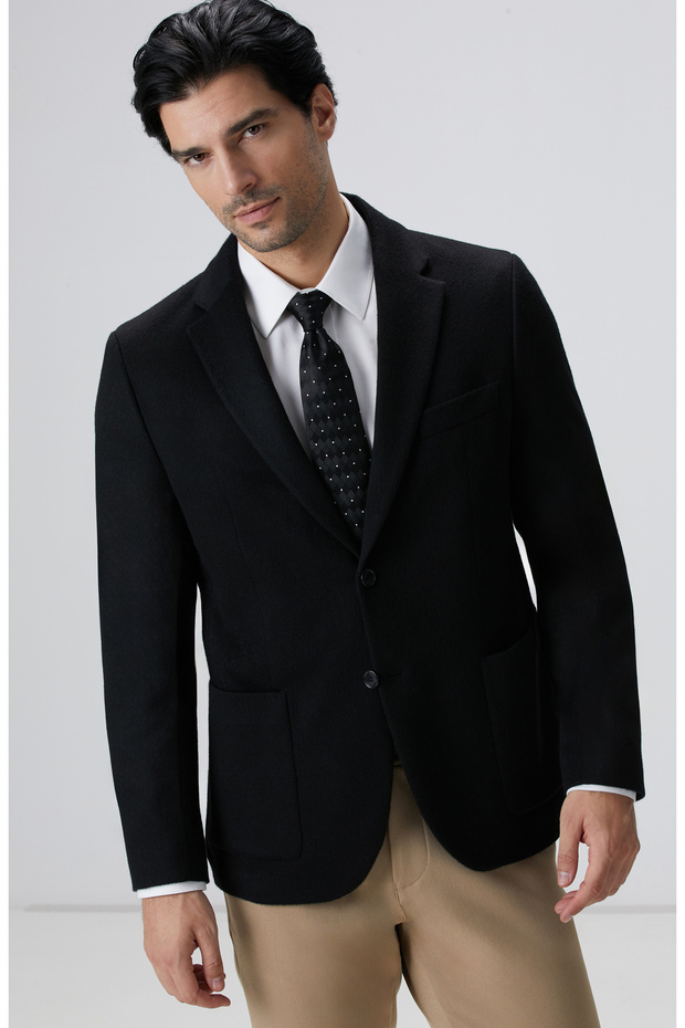 Limited Siyah Kaşmir Ceket - 1