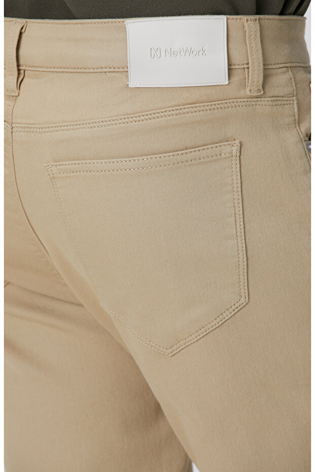 Bej Casual Pantolon - 5