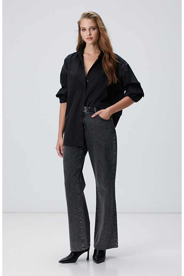 Siyah Non Iron Gömlek - 3