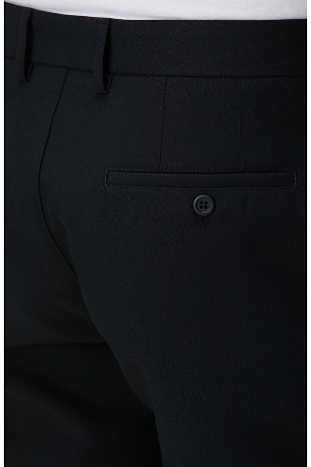 Siyah Casual Pantolon - 5