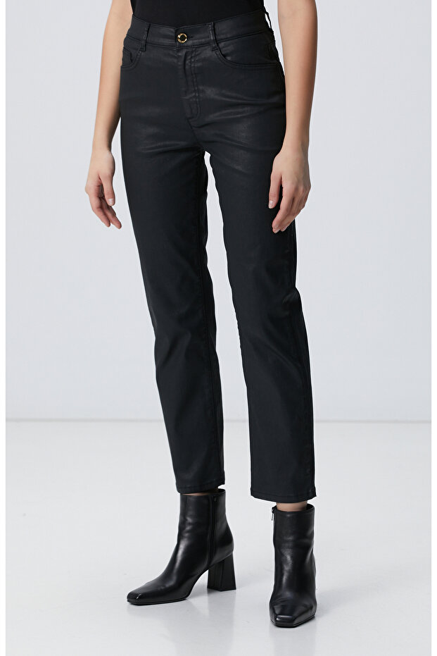 Siyah Denim Pantolon - 4