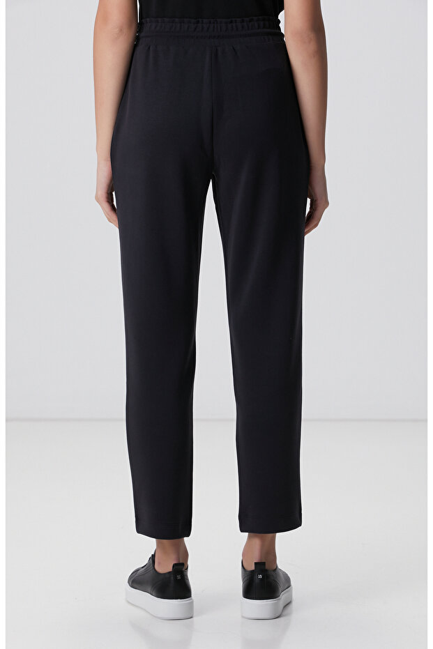 Siyah Modal Karışımlı Eşofman - 4