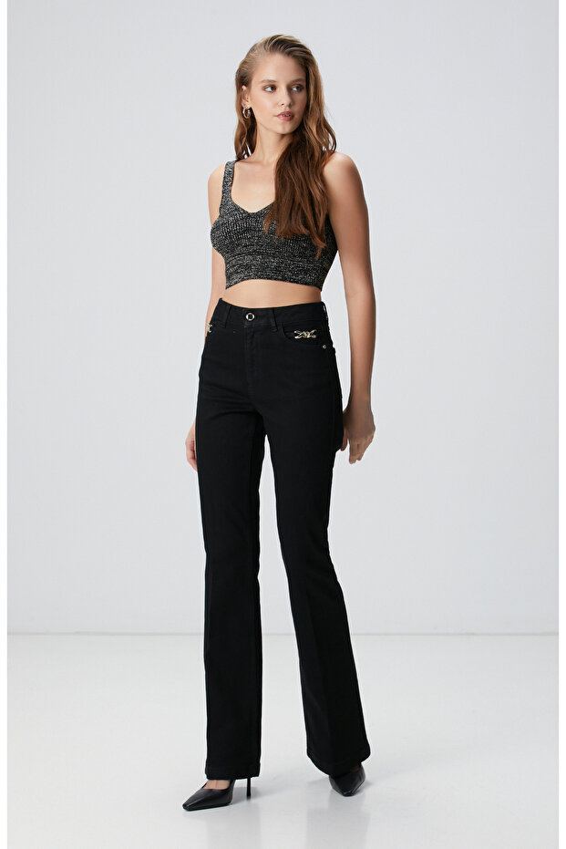 Siyah Simli Triko Büstiyer - 3