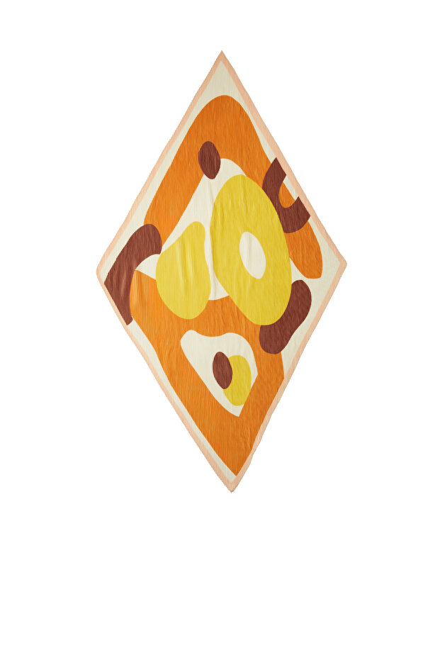 Renkli Pliseli Kadın Fular - 2