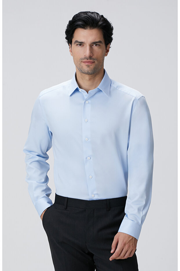 Non-Iron Açık Mavi Gömlek - 2