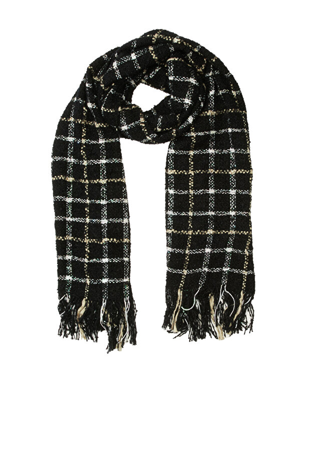 Siyah Kadın Atkı - 2