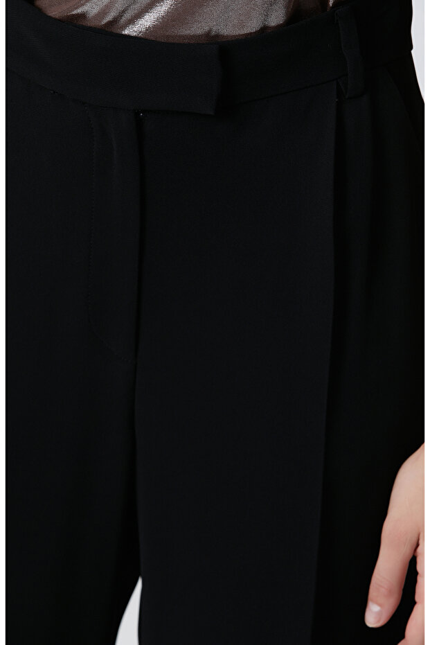 Siyah Pileli Pantolon - 6