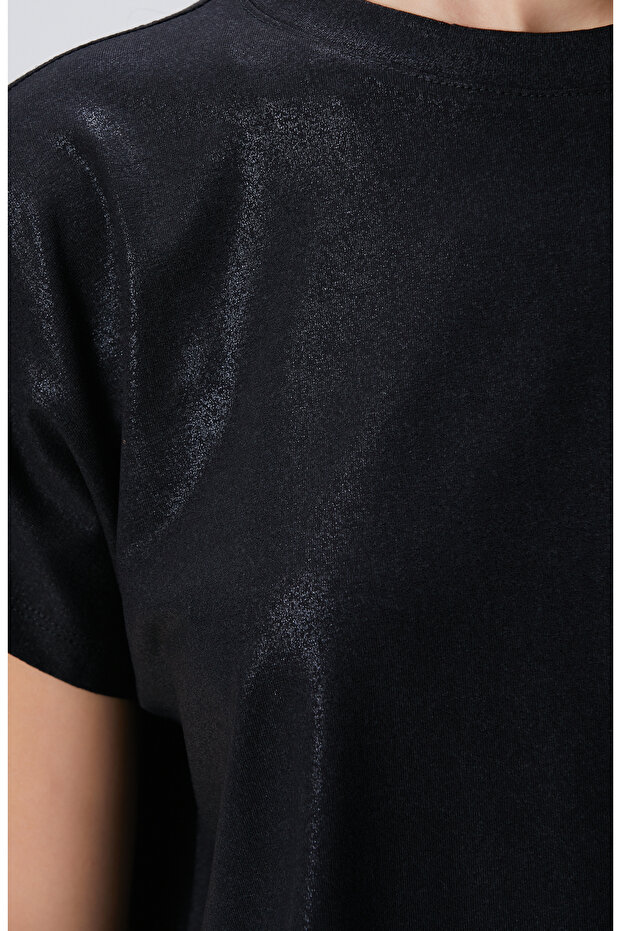 Siyah Varaklı T-shirt - 6