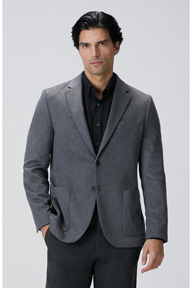 Limited Antrasit Kaşmir Ceket - 1