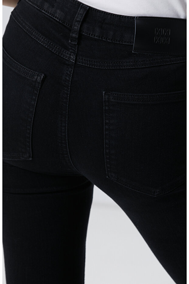 Siyah Denim Pantolon - 5