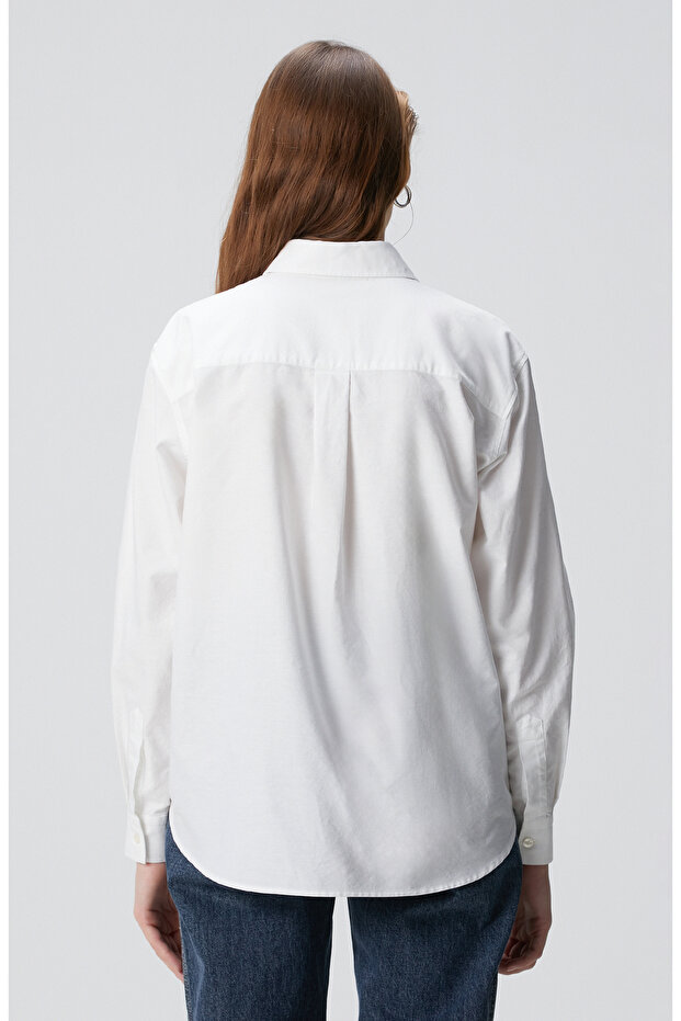 Beyaz Oxford Gömlek - 6