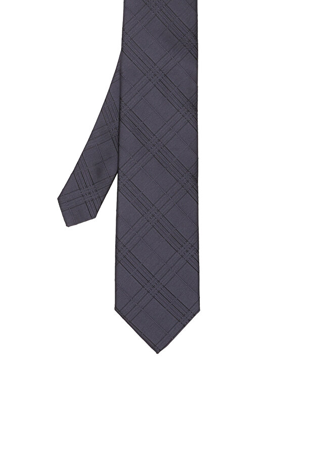 Gri Desenli Kravat - 1