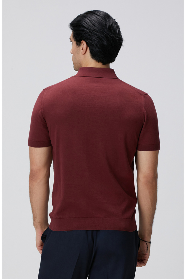Bordo Basic Triko Kazak - 5