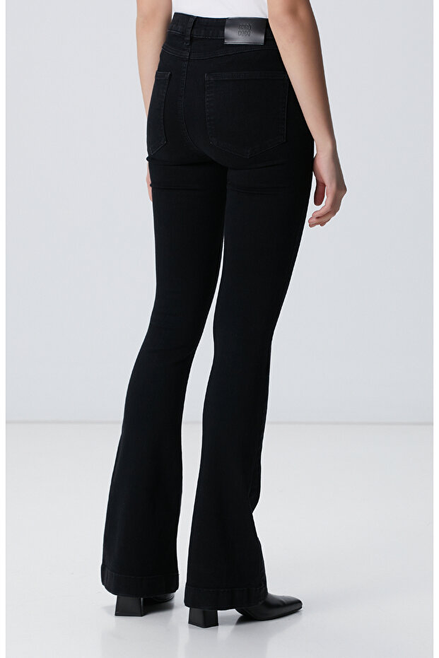 Siyah Denim Pantolon - 4