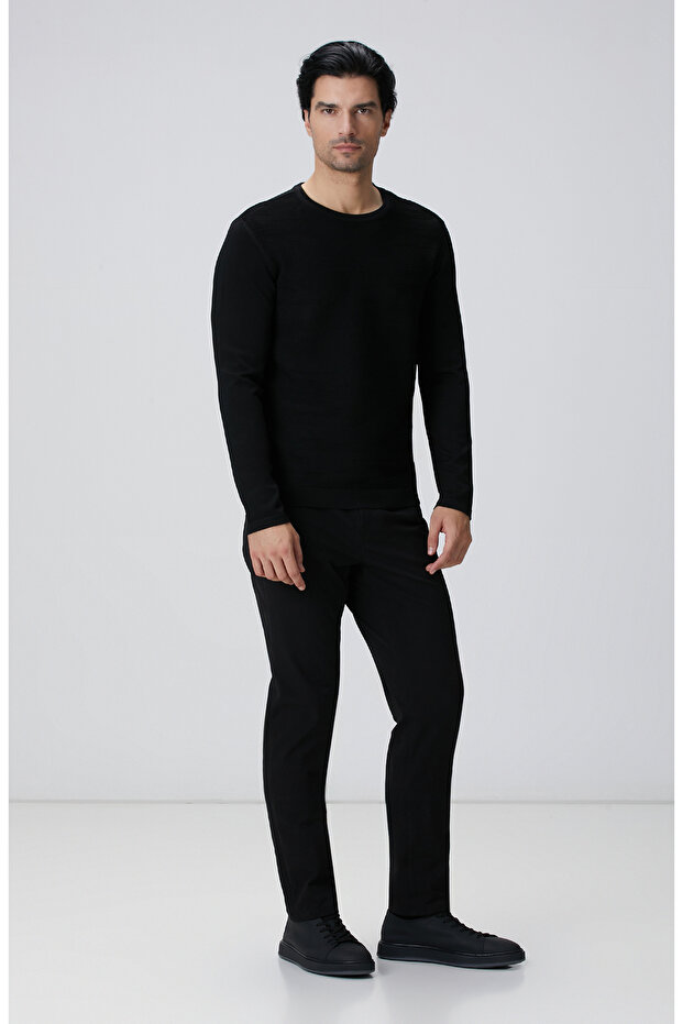 N-Tech Siyah Jakarlı Kazak - 3