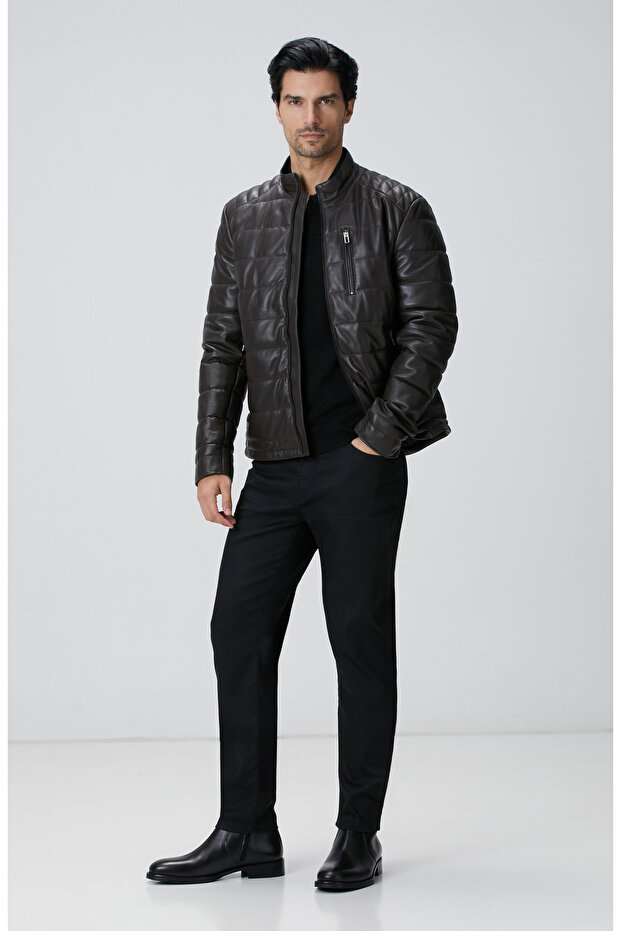 Siyah Jakarlı Triko Kazak - 3