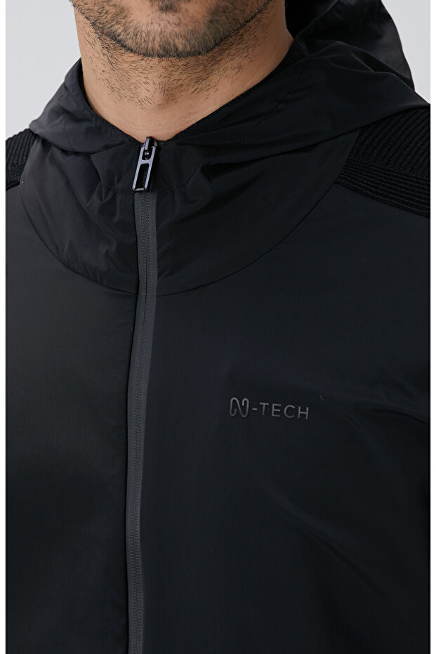 N-Tech Siyah Scuba Detaylı Triko Mont - 6