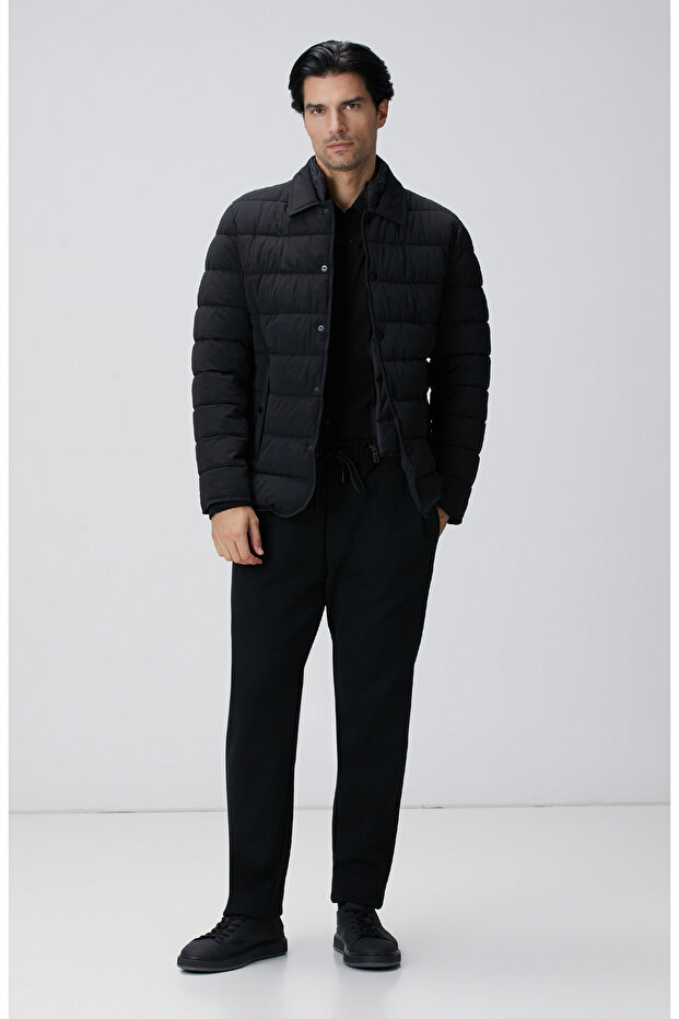 Siyah Uzun Kollu Örme Gömlek - 3