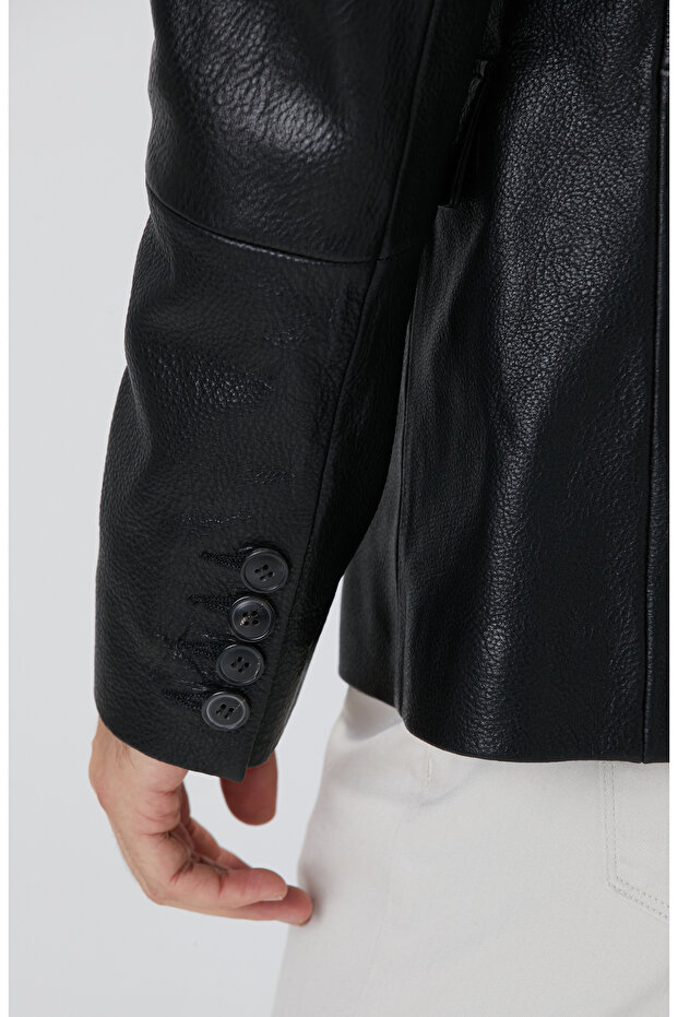 Siyah Deri Ceket - 7