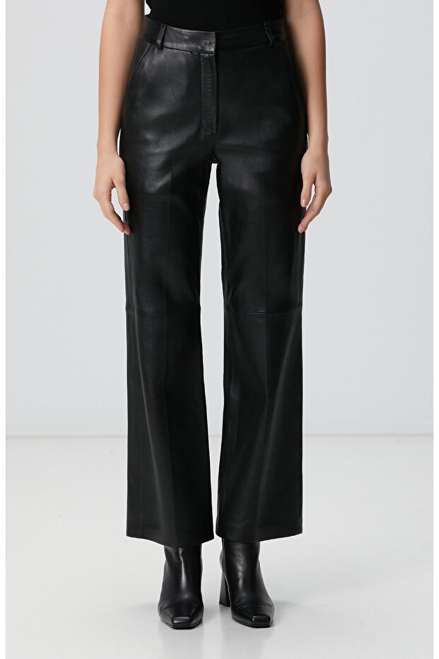 Siyah Deri Pantolon - 2