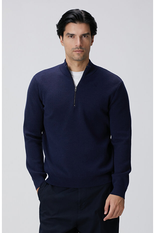 Lacivert Triko Kazak - 1