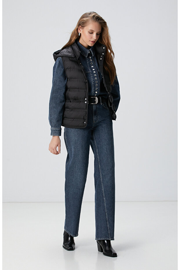 Siyah Casual Yelek - 3