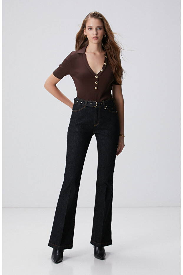 Antrasit Denim Pantolon - 1