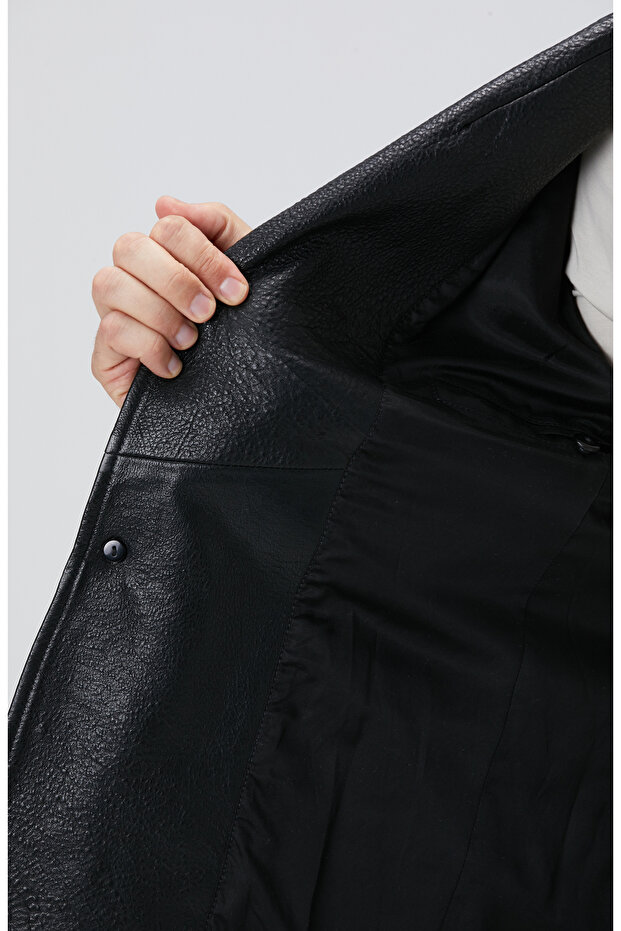 Siyah Deri Ceket - 8