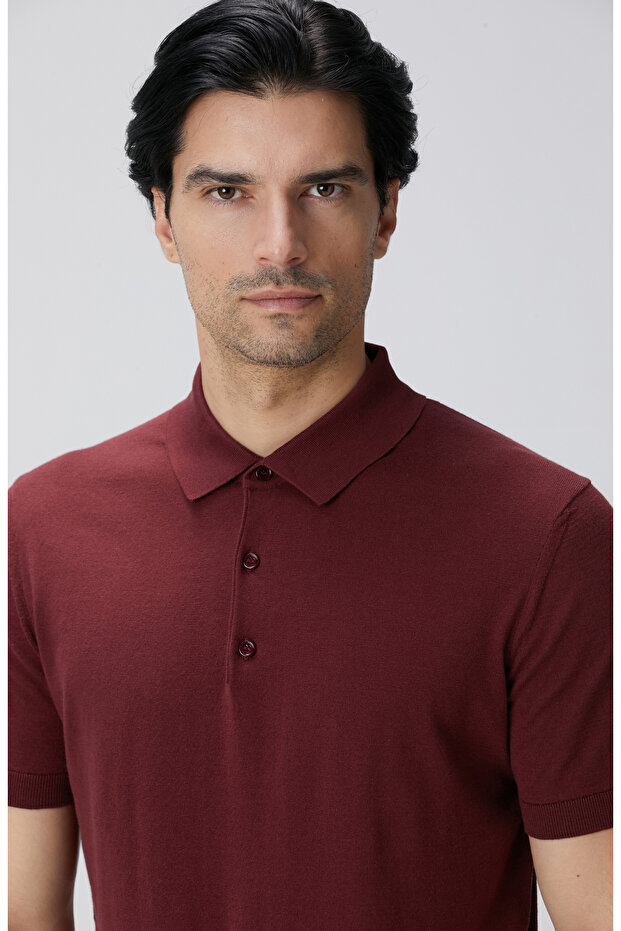 Bordo Basic Triko Kazak - 6