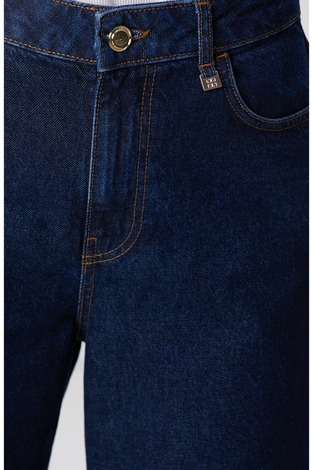 Lacivert Denim Pantolon - 4