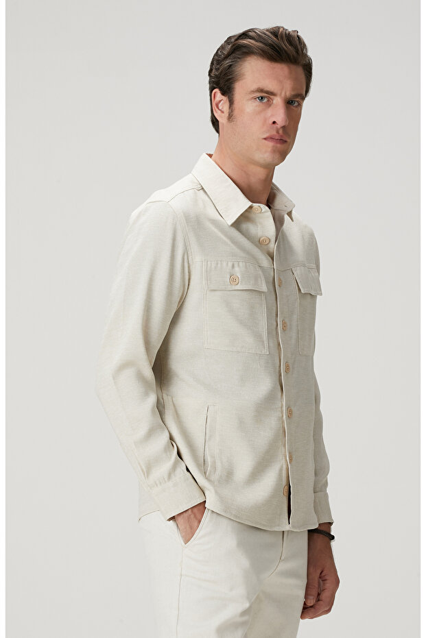 Naturel Dış Gömlek - 4