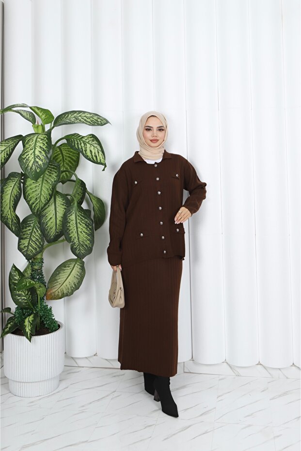 Pocket Detail Skirt Kit Set
