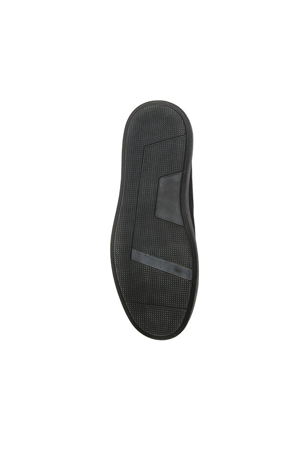 Siyah Erkek Deri Sneaker - 5