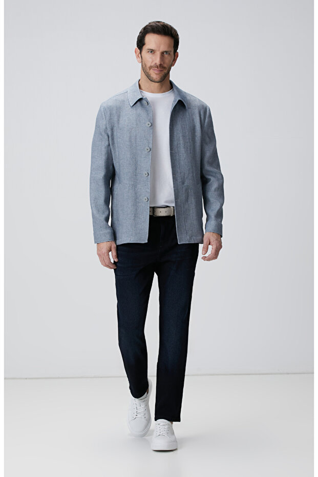 Lacivert Denim Pantolon - 1