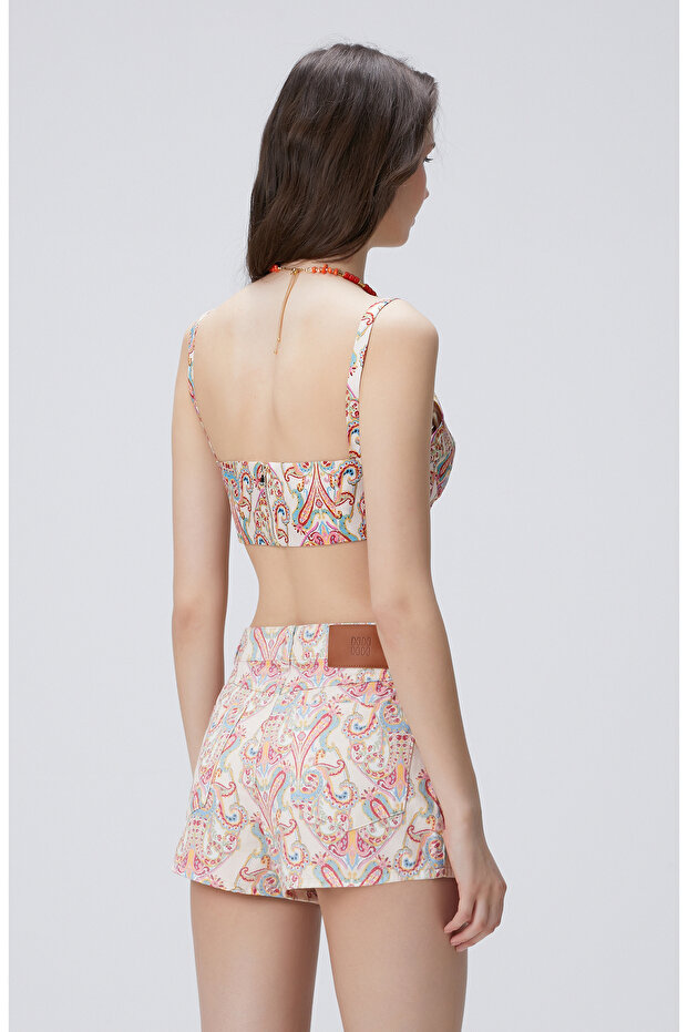 Renkli Desenli Büstiyer - 5