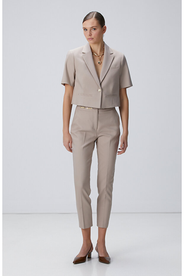 Vizon Tek Metal Düğmeli Ceket - 2