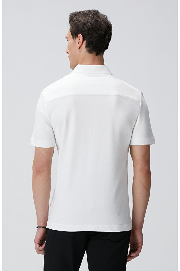 Kırık Beyaz Jakarlı Gömlek - 5