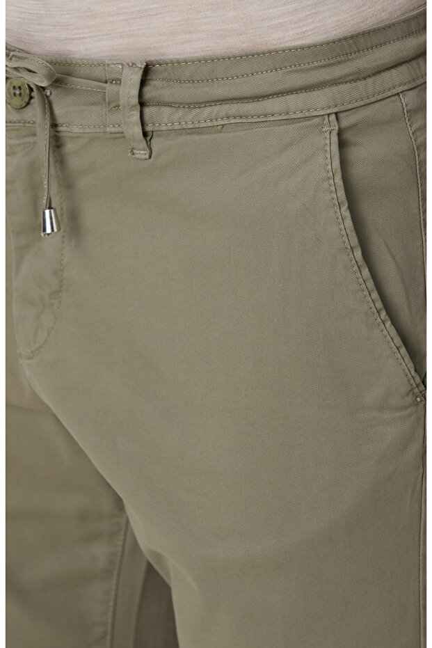 Haki Chino Şort - 4