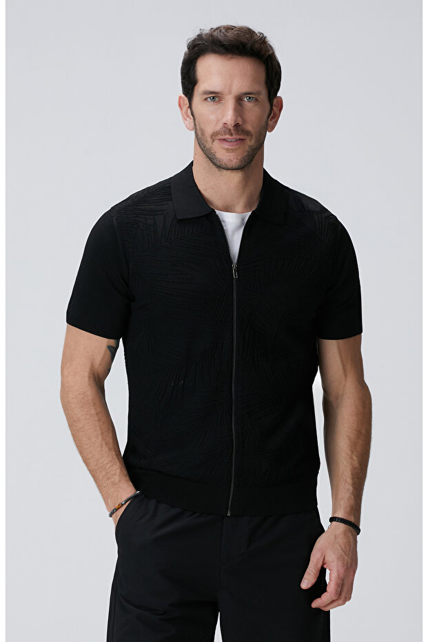 Siyah Triko Gömlek - 2