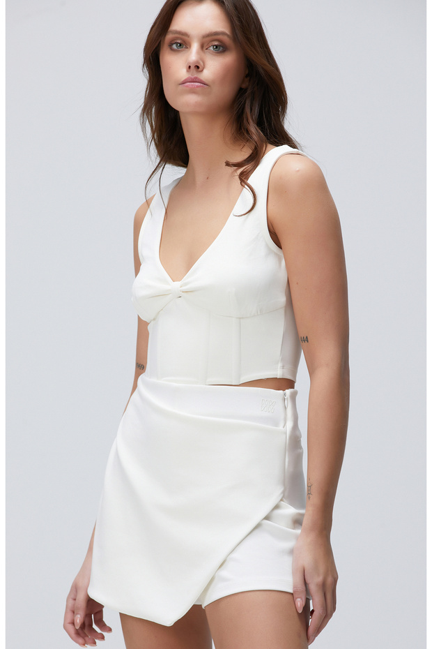 Kırık Beyaz T-shirt - 1